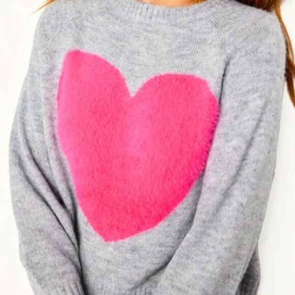 Old Navy Cropped Crew-Neck Sweater Large Heart L NWT - Picture 4 of 5